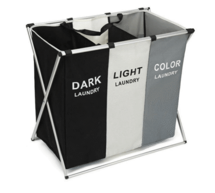 Panier à linge 3 compartiments – Tri facile pour vêtements