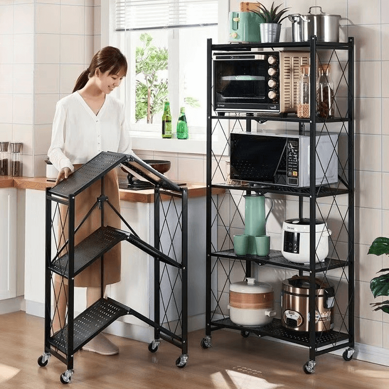 H3ea76e3d6fbd4e94b14cb80ba7d6d776s Étagère Pliable Métal 5 étagères - Image 2