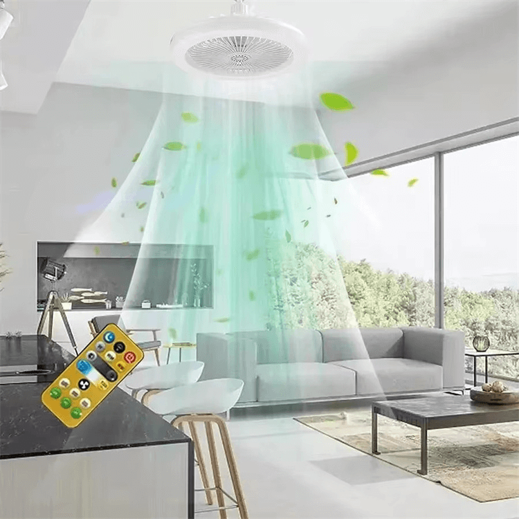 H61ffb6d765ee4db790a6307803b3398fs Ventilateur plafonnier LED 2-en-1 avec éclairage intégré - Image 2