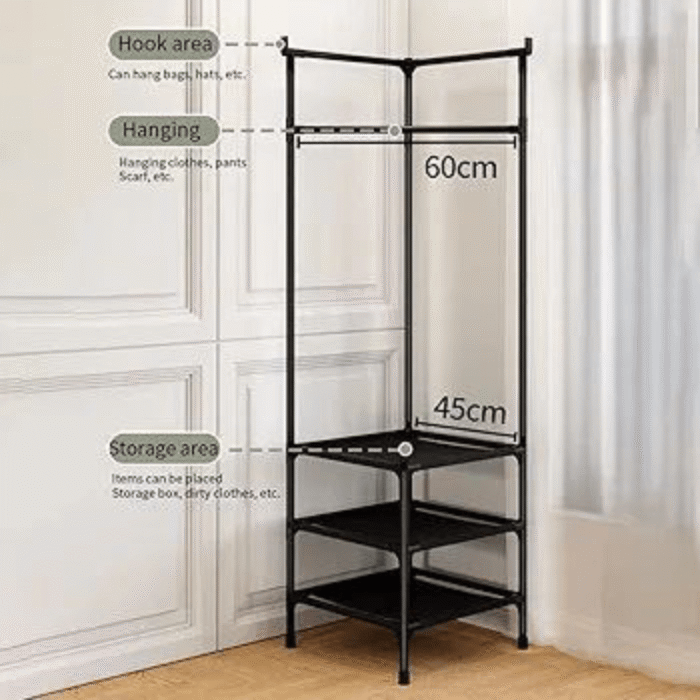 Portant d’angle multifonction – Gain de place intelligent - Image 3