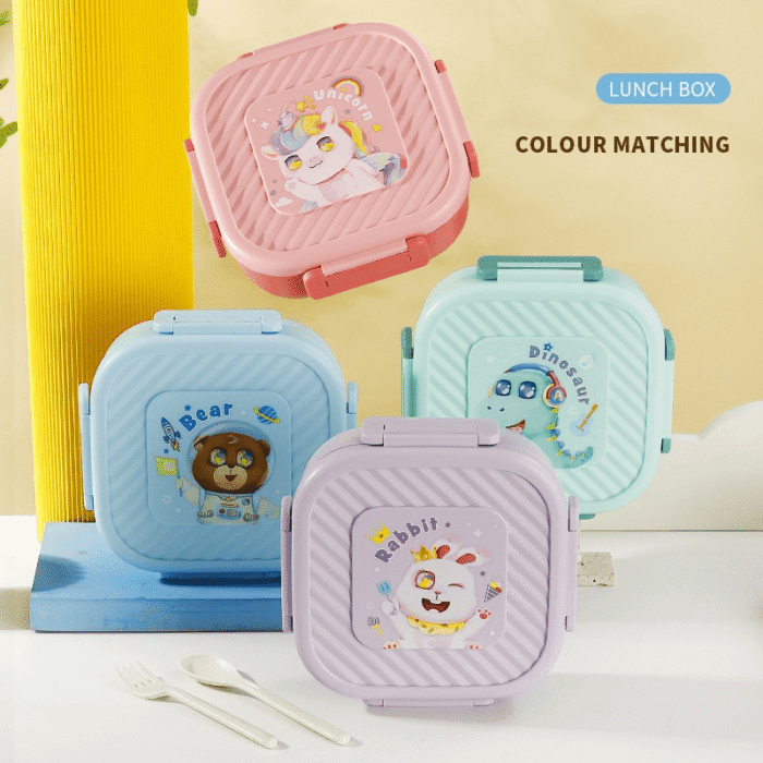 Lunch Box Enfant Colorée – Boîte Repas avec Motifs Ludiques - Image 3